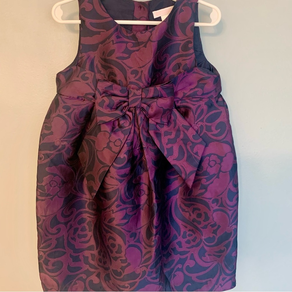 Girls Janie & Jack Purple and Navy Blue Dress Size 4